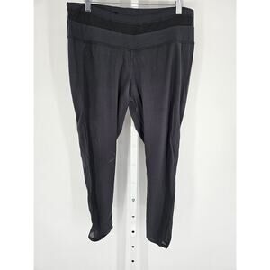 Monduka Womens Sz XL Pull On Athletic Leggings Black w/ Sheer Sides